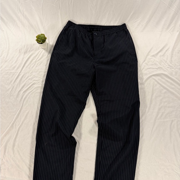 Stussy Pinstripe Pants Skateboard Navy Size L - Picture 1 of 11